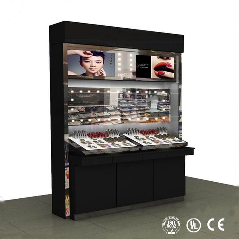 High End Cosmetic Display Cabinet Wall Mount Cosmetic Showcase Retail Beauty Shop Display Rack