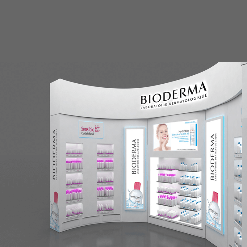 Makeup Remover Display Stand Cosmetic Display Cabinet Retail Cosmetic Counter