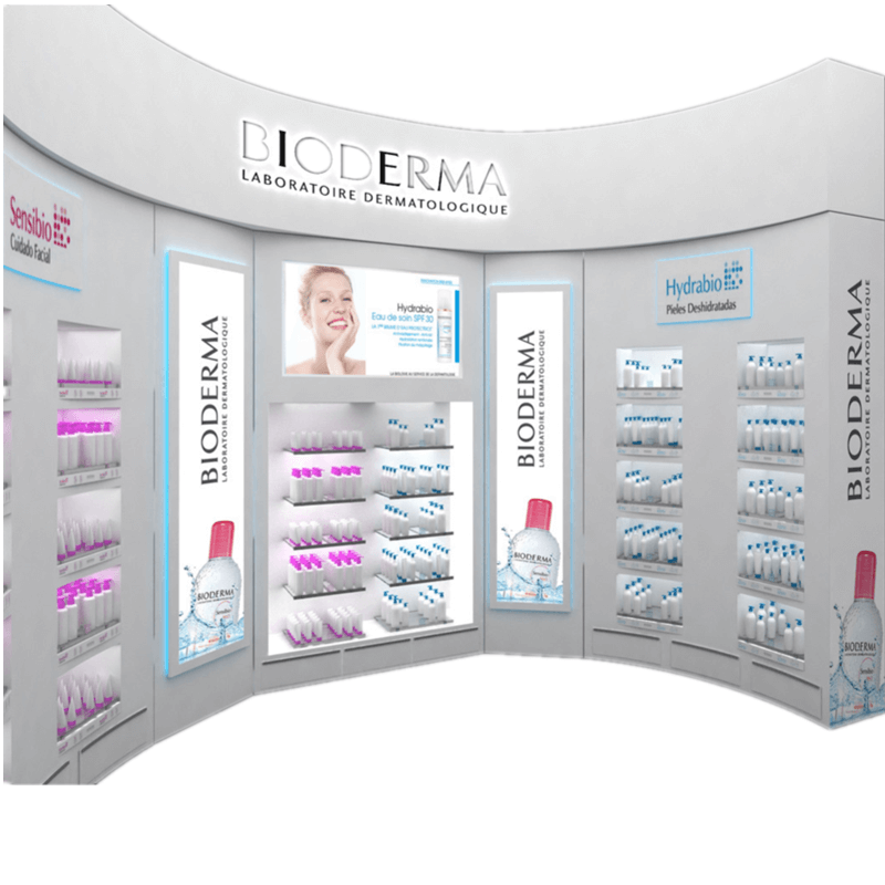 Makeup Remover Display Stand Cosmetic Display Cabinet Retail Cosmetic Counter