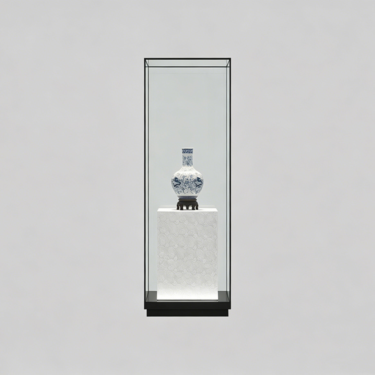 Customized Frameless Freestanding Glass Display Case manufacturers From China