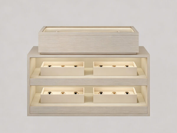 Display Showcase Custom Luxury Wooden Watch Hanging Cabinet
