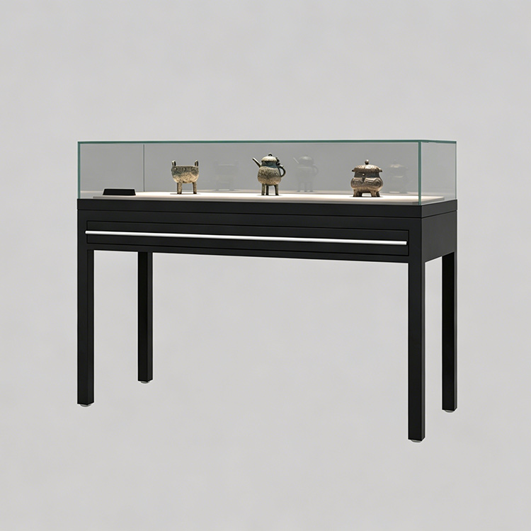 multifunctional desktop glass museum display cabinet
