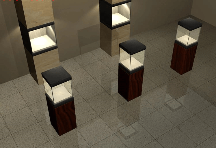 Museum antique display stand & glass display case for sale
