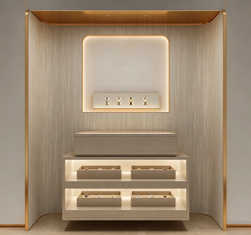 Display Showcase Custom Luxury Wooden Watch Hanging Cabinet