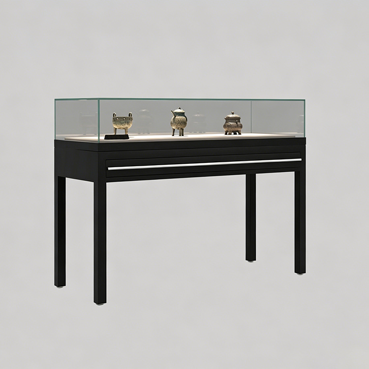 multifunctional desktop glass museum display cabinet