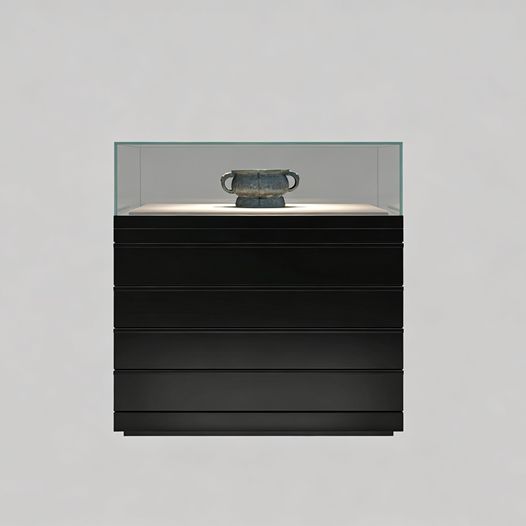 High-end lilin customized new design museum display showcase with storage