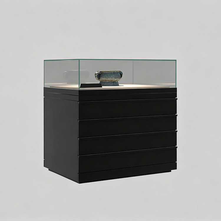 High-end lilin customized new design museum display showcase with storage