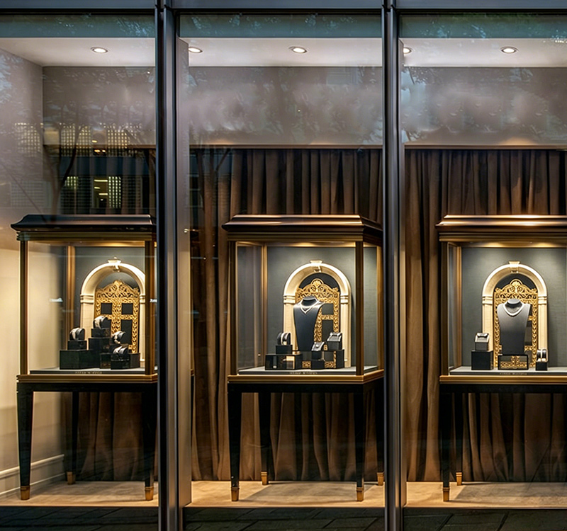Luxury jewelry watch display cabinet, antique high-end atmosphere cabinet