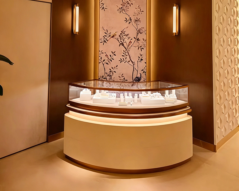 All-New Uniquely Designed Curvaceous Luxury Jewelry Display Case