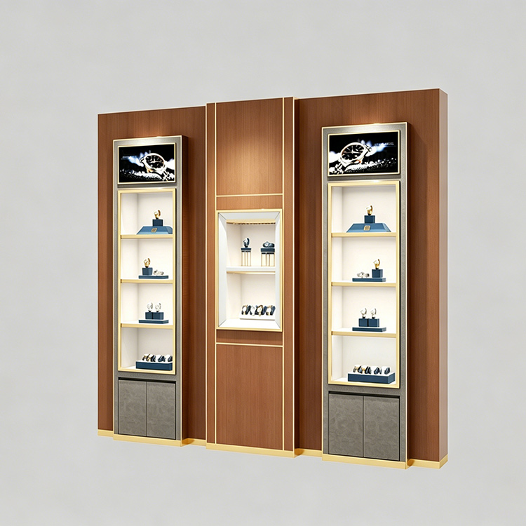 customized high-end luxury watch wall display showcase