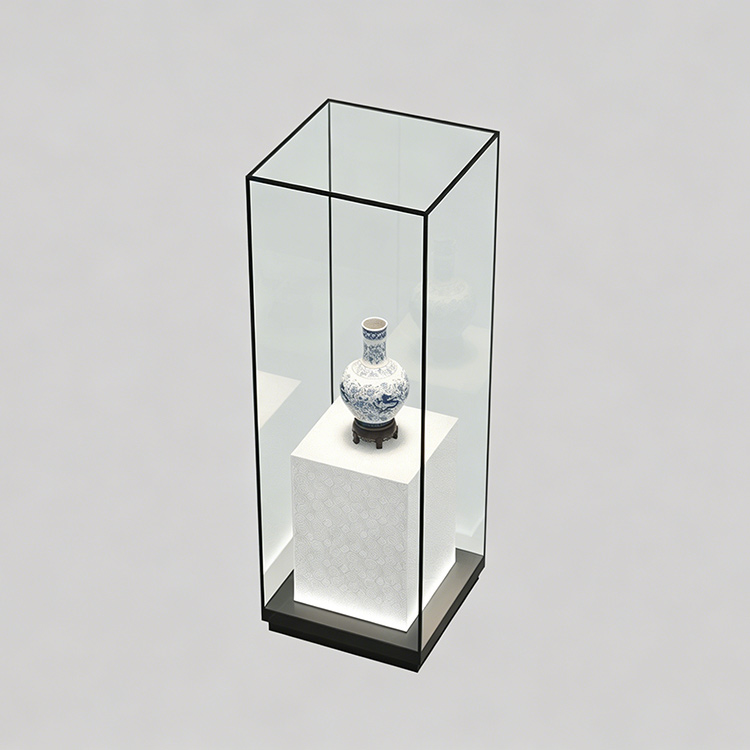 Customized Frameless Freestanding Glass Display Case manufacturers From China