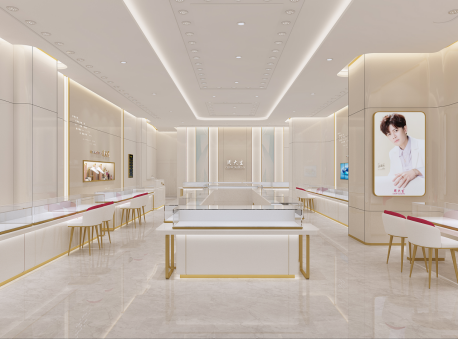 Luxury jewelry display cabinets for retail stores